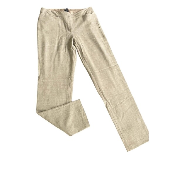Eileen Fisher Tan‎ Wool viscose  Blend Trousers Pants Straight Leg Small Office - Picture 4 of 14
